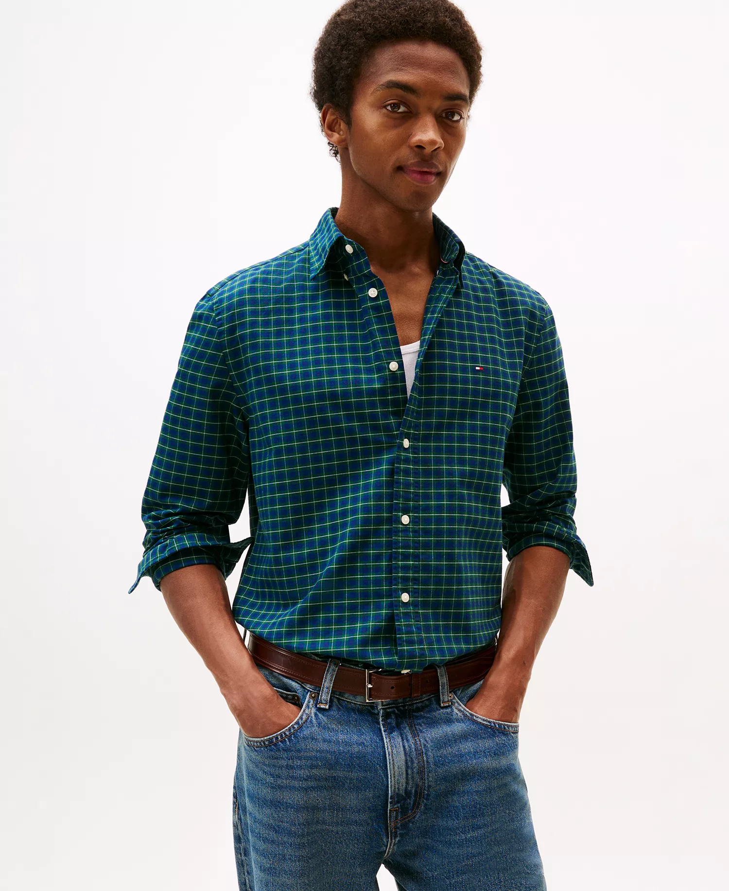 Men's Heritage Oxford Seasonal Check Long Sleeve Shirt - Preppy Navy / Check - S