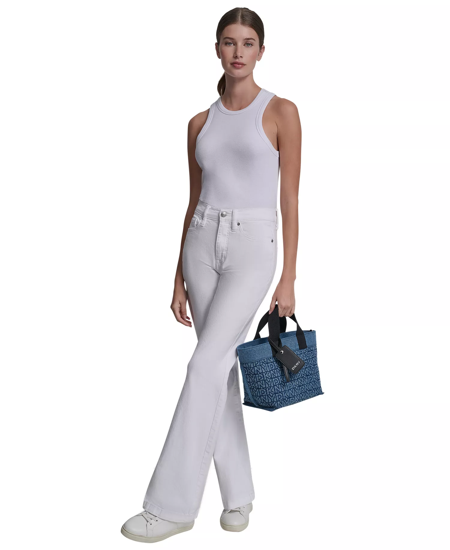 Brady Extra-Large Zipper Crossbody Bag - Denim - No Size