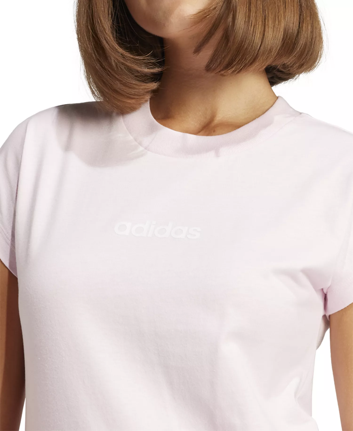 Women's Essentials Linear Cotton T-Shirt - Clear Pink - L