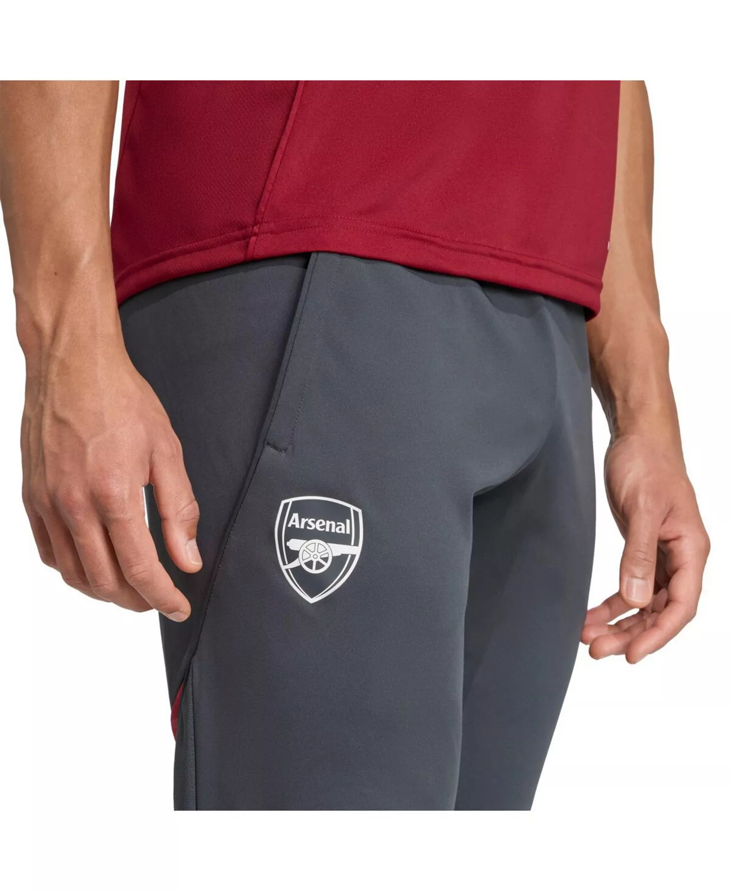 Men's Gray Arsenal 2025/26 AEROREADY Training Pants - Gray - 2XL