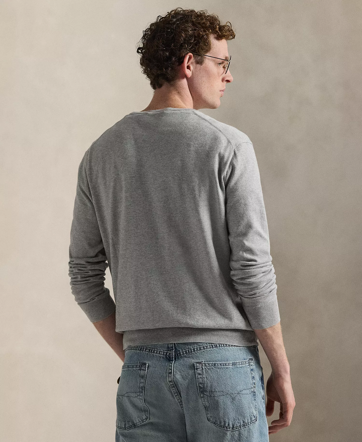 Men's Pima Regular-Fit Crewneck Sweater - Andover Heather - 2XL