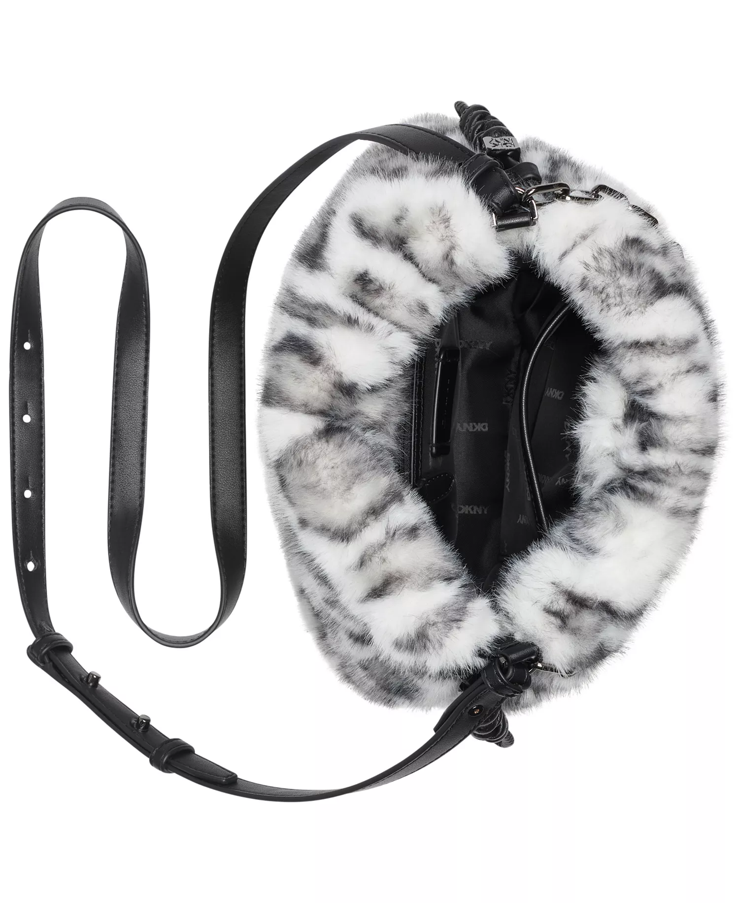 Halle Small Drawstring Crossbody Bag - Snow Leopard - ONE SIZE