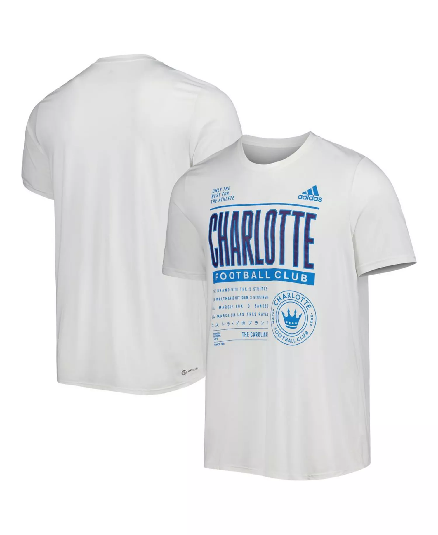 Men's White Charlotte FC Club DNA Performance T-shirt - White - 2XL