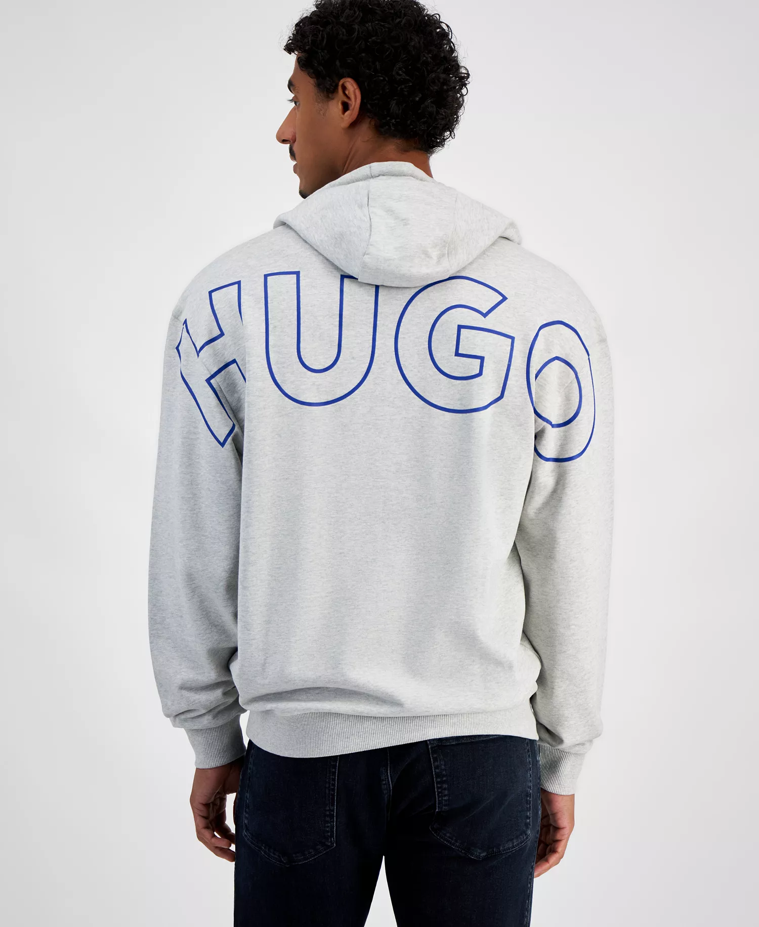 Men's Nilopel Relaxed Fit Long Sleeve Logo Graphic Hoodie - Gray - M