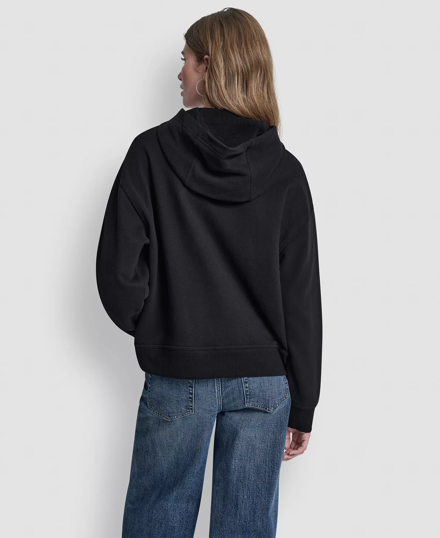 Women's Applique Chainstitch Logo Hoodie - Black/silver - XL