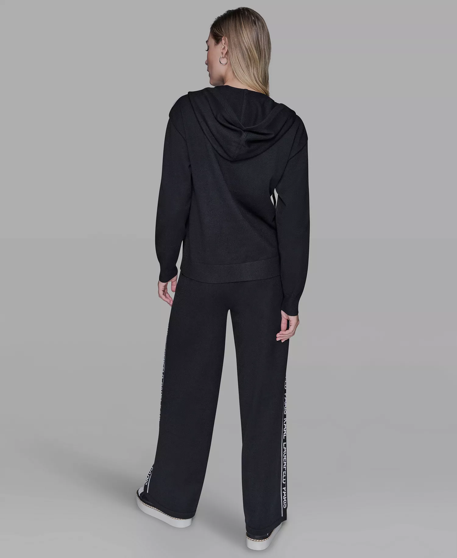 Women's Logo Detail Long-Sleeve Jacket - Black - L