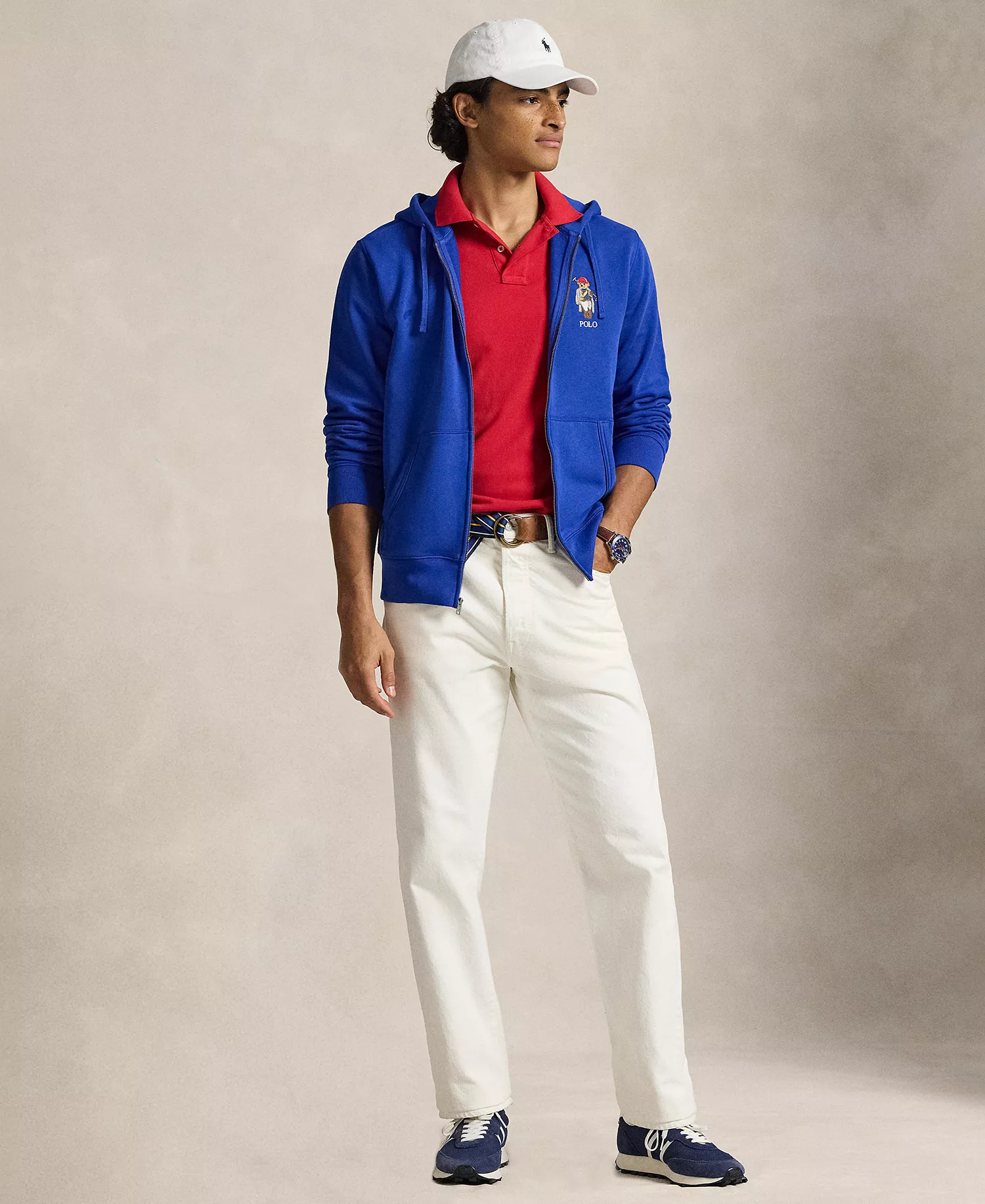 Men's Bear Full-Zip Hoodie - Sapphire Star/Society Bear - 2XL