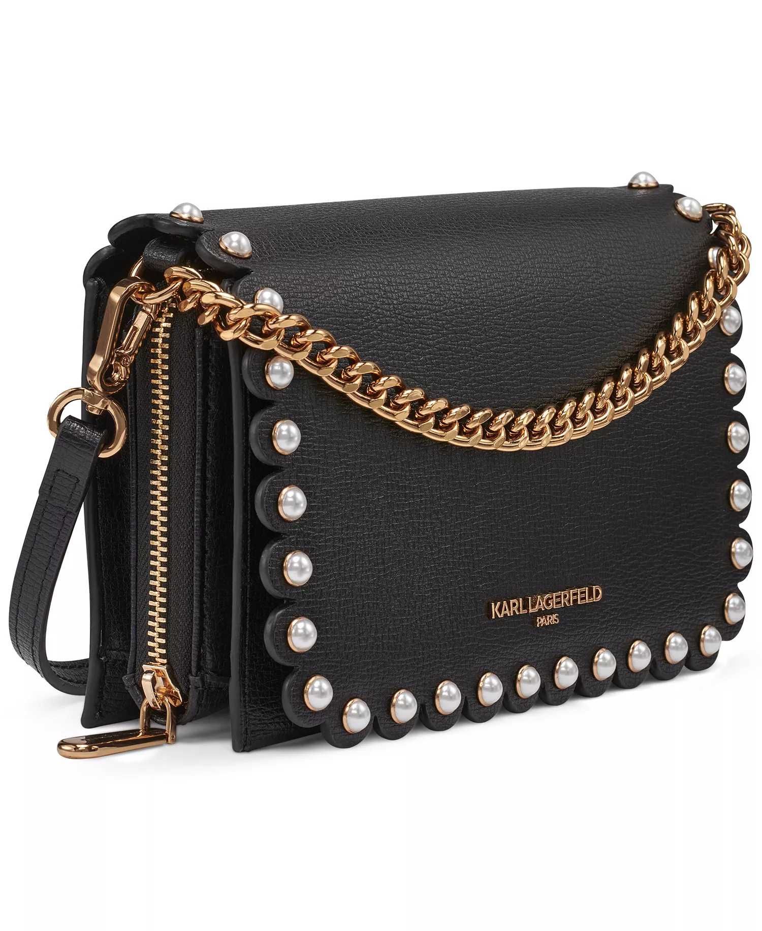 Lourdes Small Crossbody Bag - Black/Gold - ONE SIZE