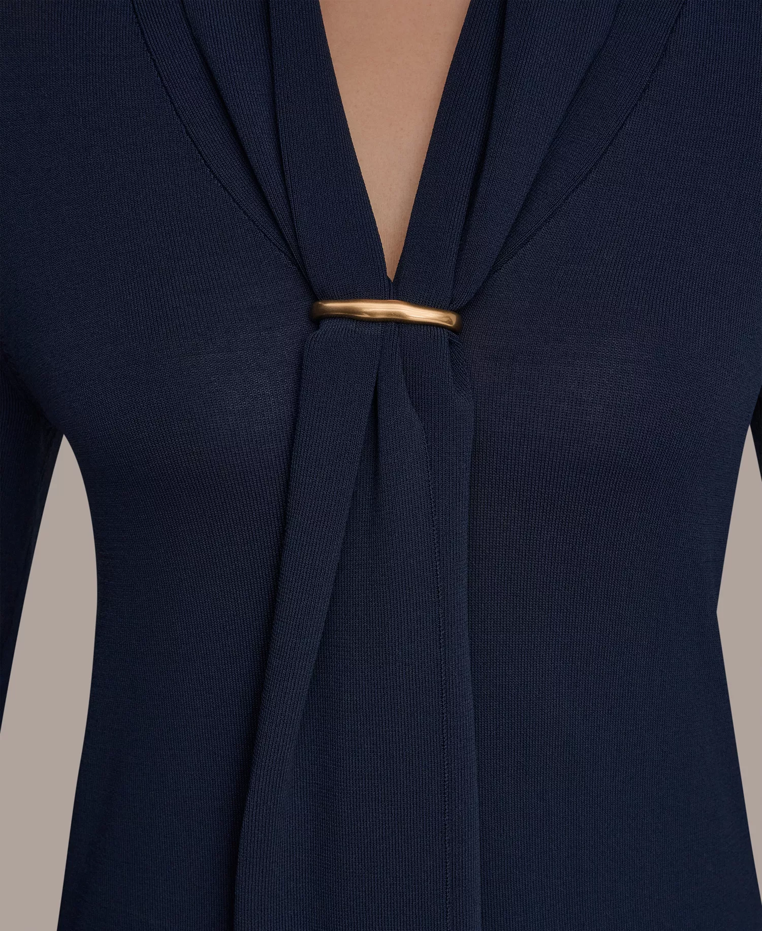 Women's Long-Sleeve V-Neck Sweater, Regular & Petite - Nightfall - L