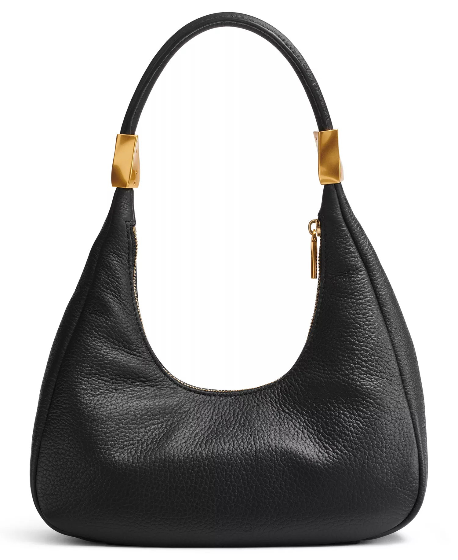 Quogue Leather Small Hobo Shoulder - Black/Gold - NO SIZE