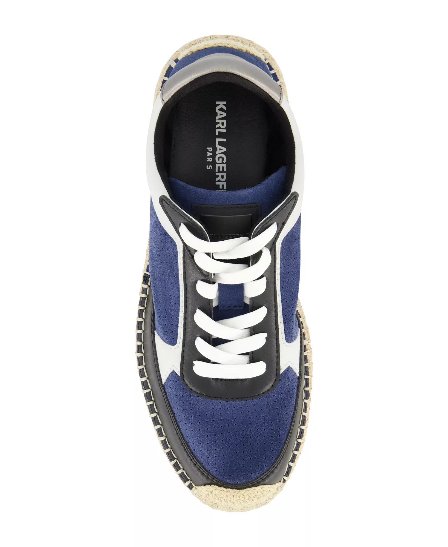 Men's Lace Up Espadrille Chunky Sole Sneakers - Blue - 10