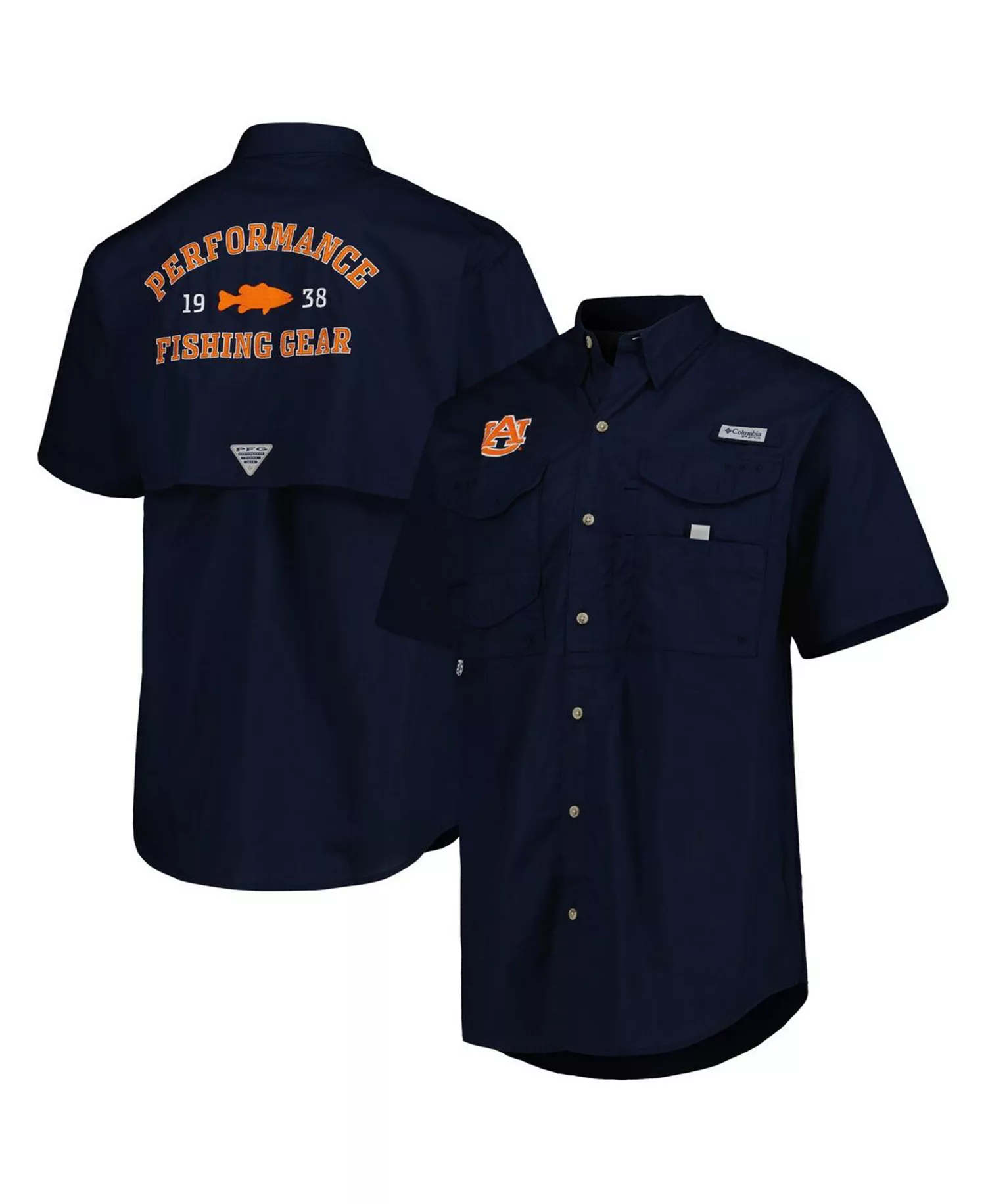Men's Navy Auburn Tigers Bonehead Button-Up Shirt - Navy - L