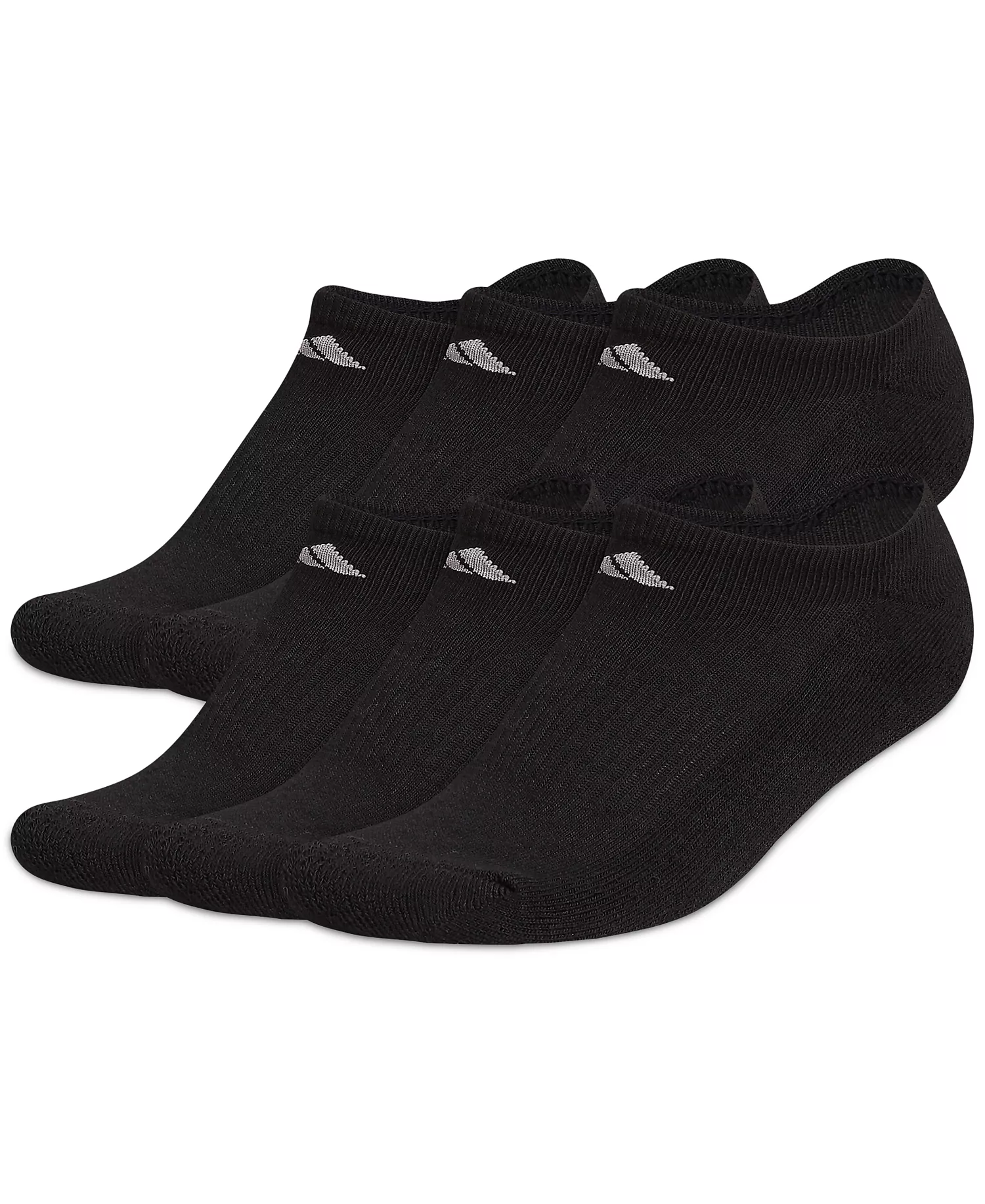 Women's 6-Pk. Athletic Cushioned No-Show Socks - Black/aluminum - ONE SIZE