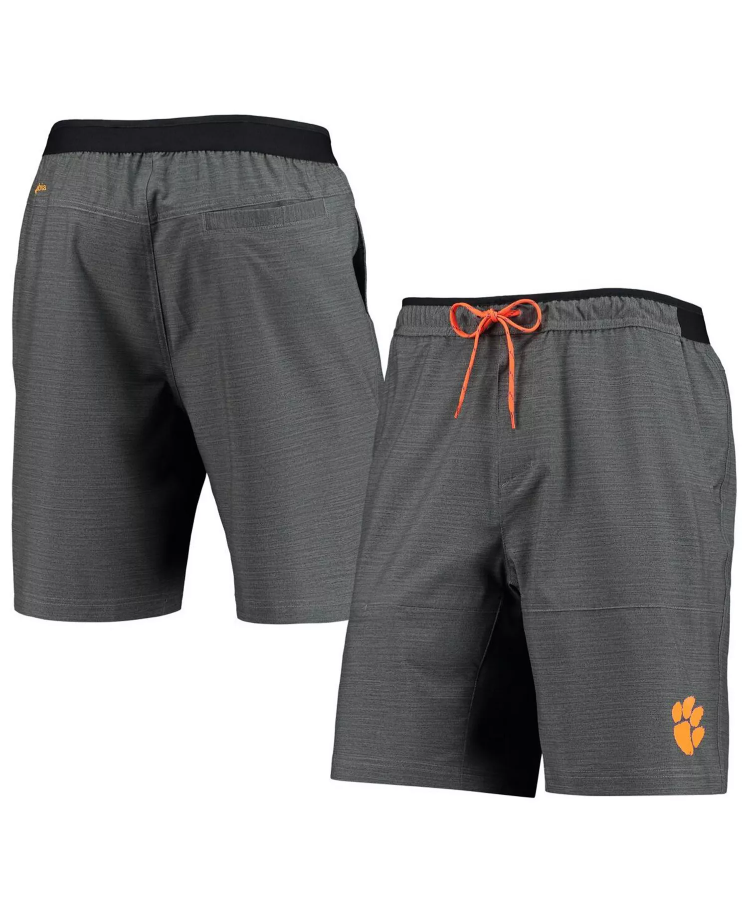 Men's Heathered Gray Clemson Tigers Twisted Creek Omni-Shield Shorts - Heathered Gray - S