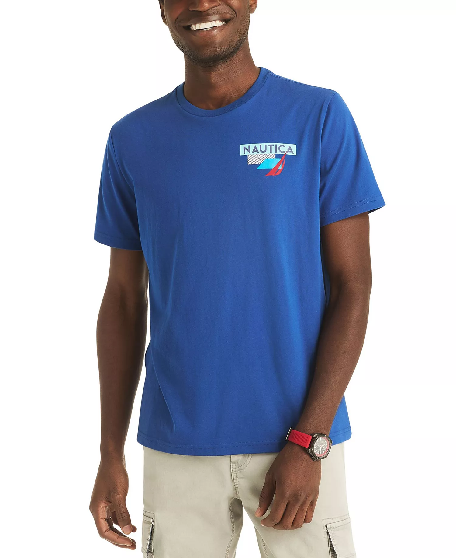 Men's Crewneck Geo Sailing T-Shirt - Limoges - 2XL