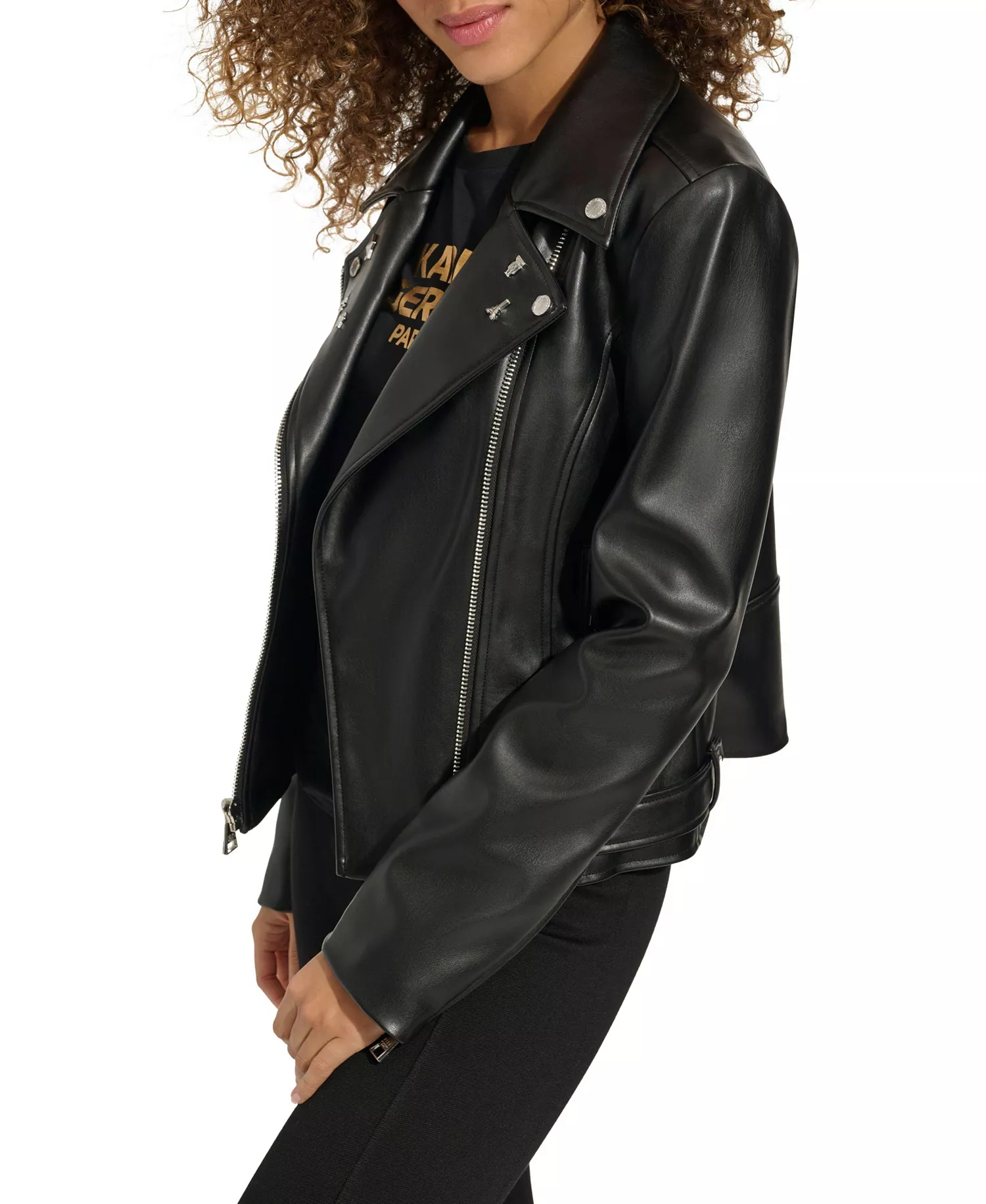 Women's Moto with Studs - Black - XS