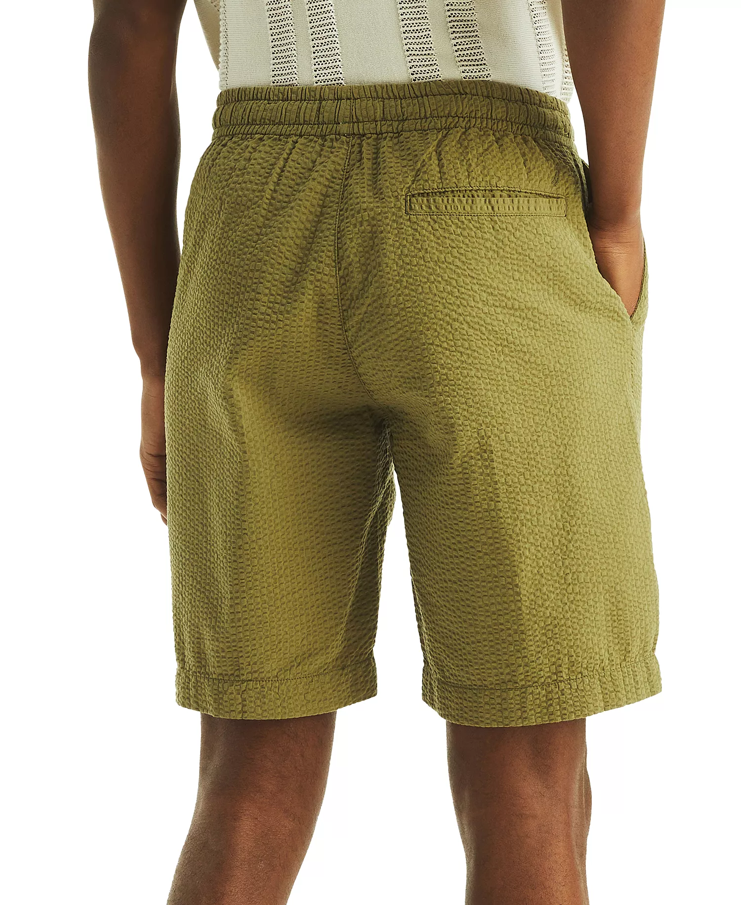 Men's Seersucker Drawstring 9.5" Shorts - Cape Olive - L