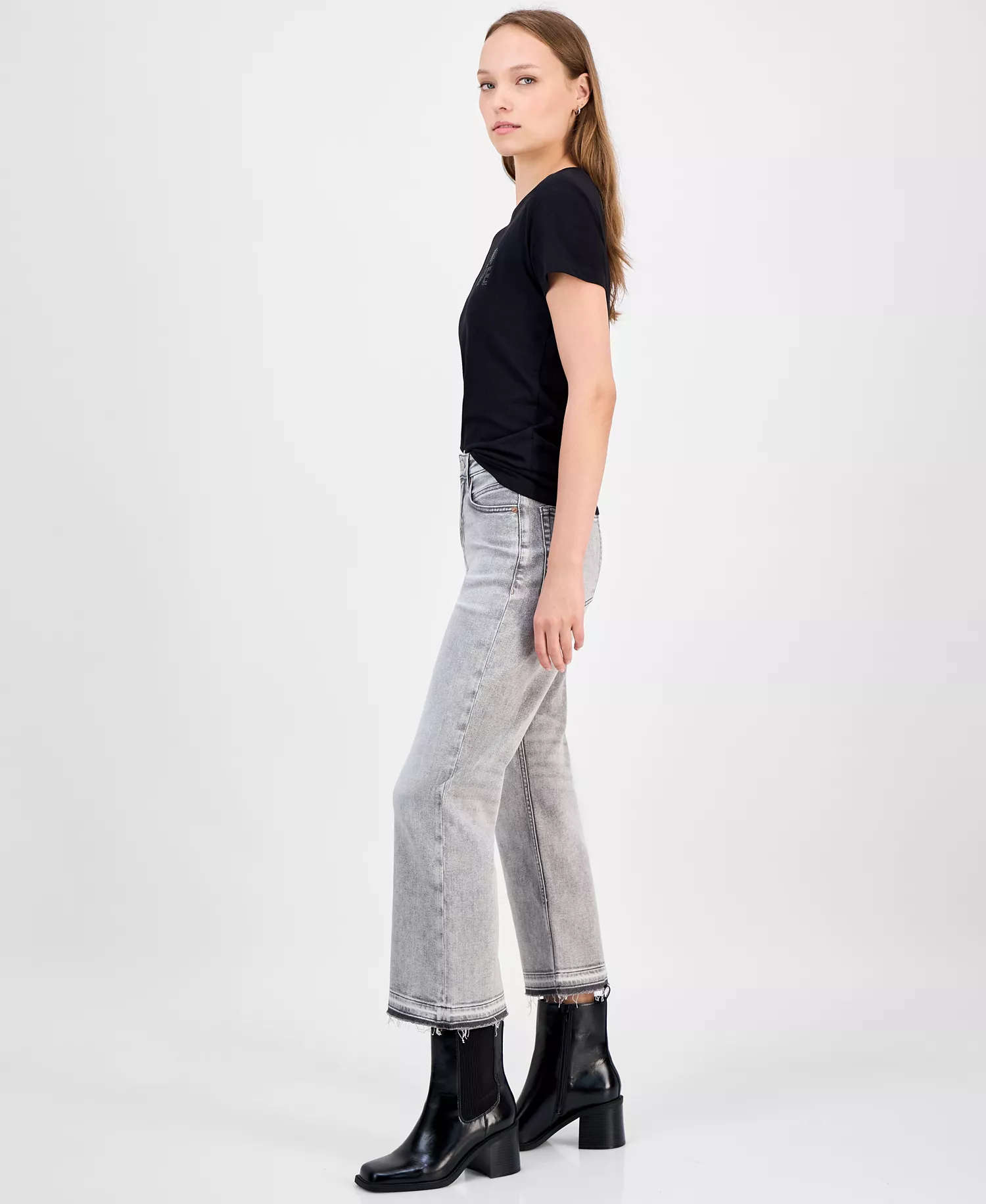 Women's Flared Ankle Jeans - Gray - 31