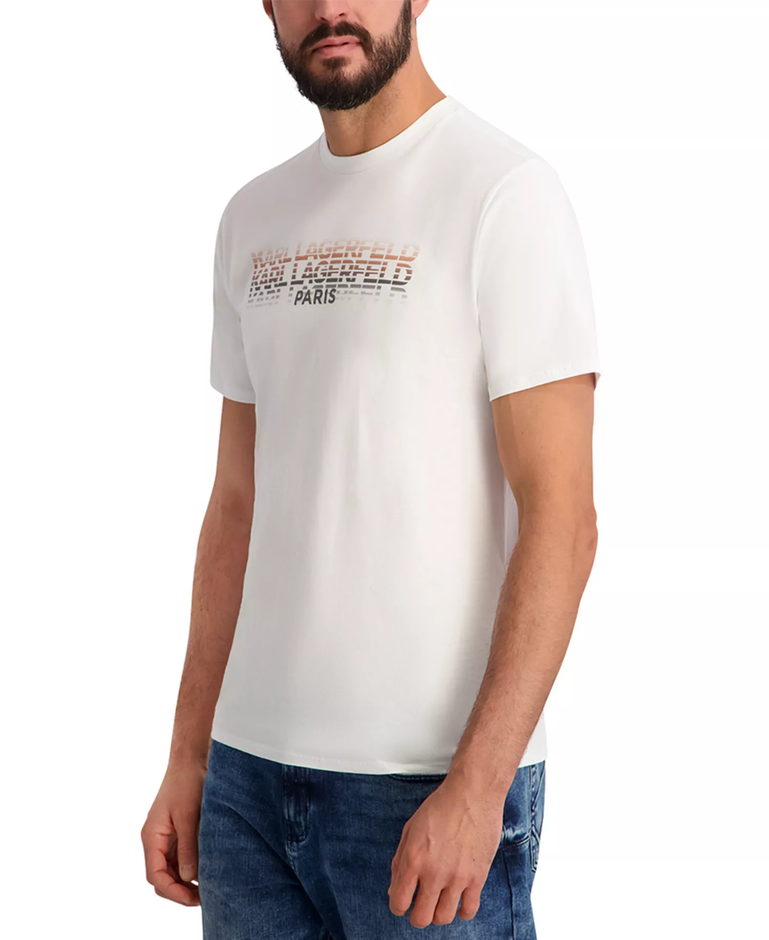 Men's Logo Detail T-Shirt - White - 2XL