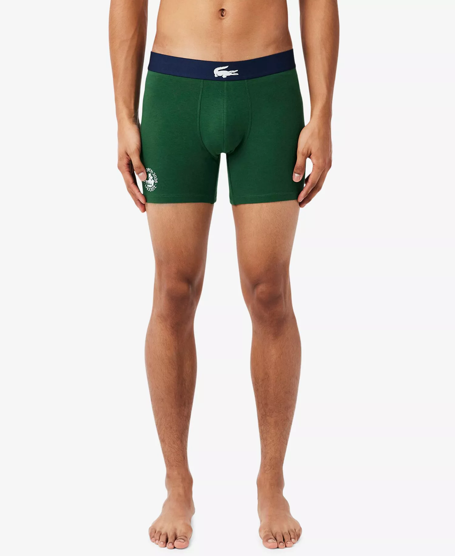 Men's Miami Regular-Fit Open Boxer Briefs, 3-Pack - Navy/White/Green - L