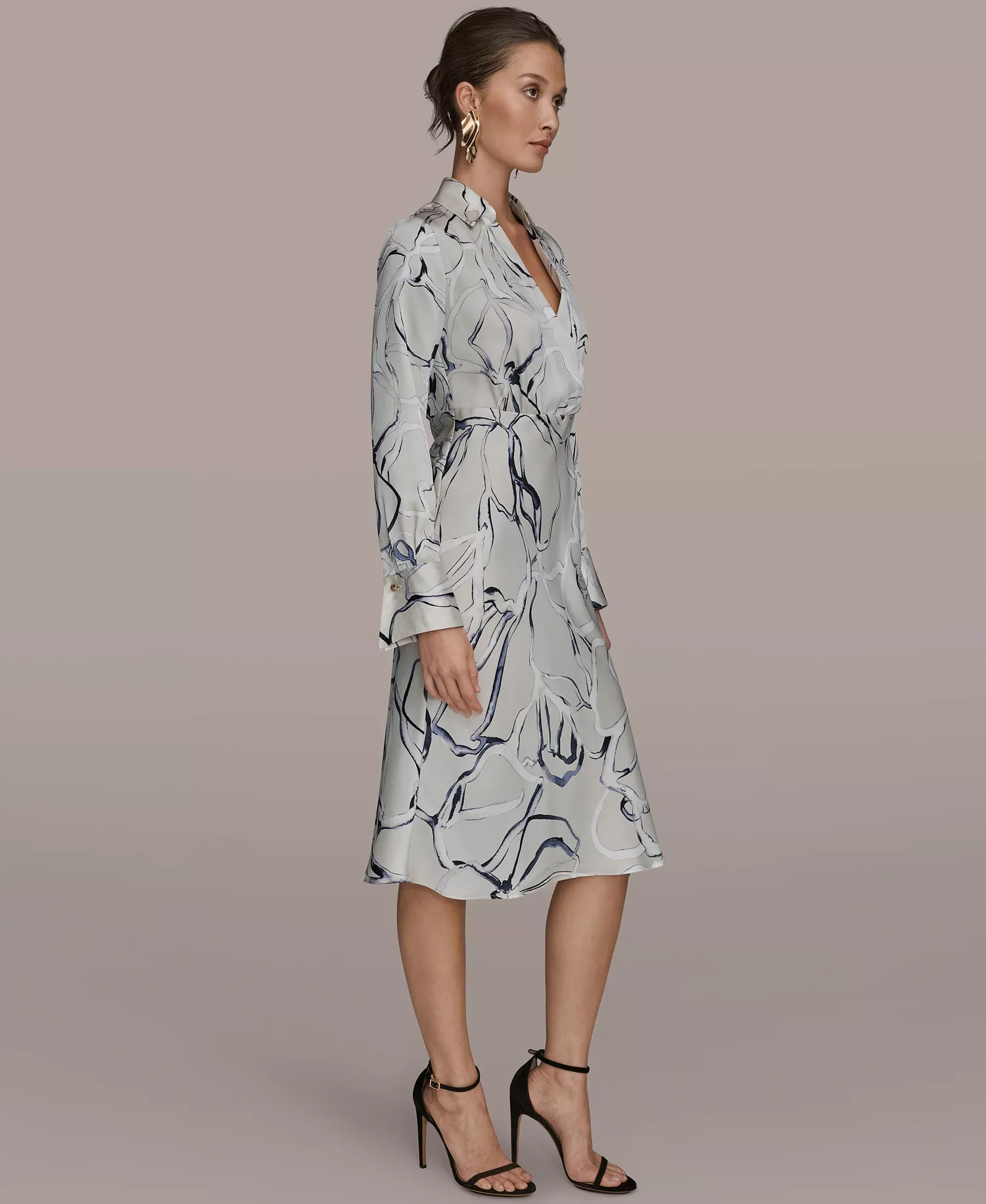 Women's Collared A-Line Dress - Vellum multi - 10