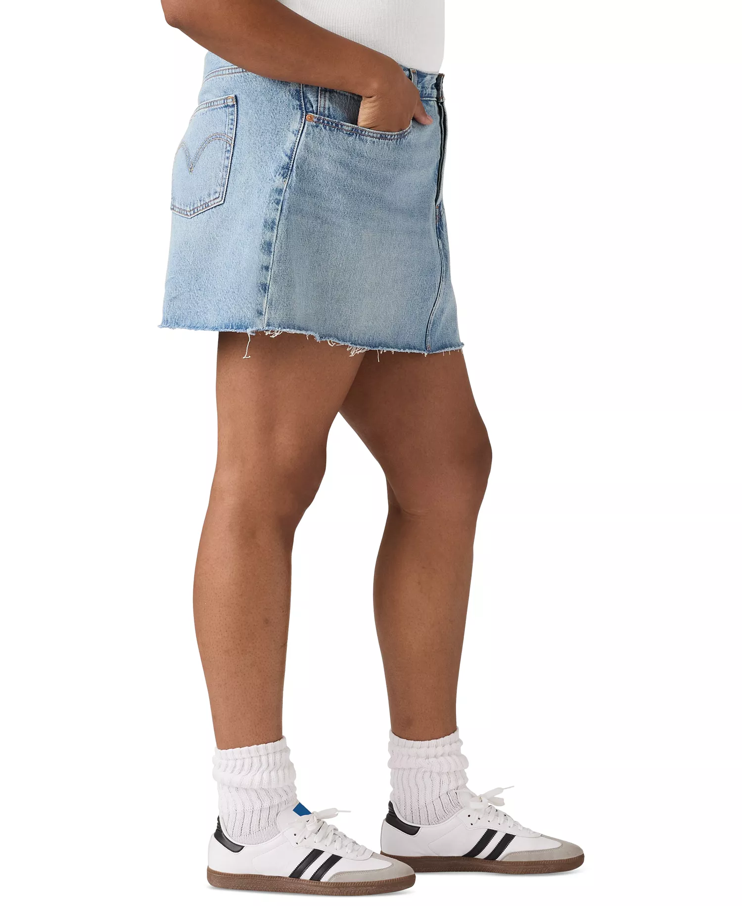 Plus Size Cotton Iconic 501® Mid-Rise Denim Skirt - Woven Minutes Plus - 16W