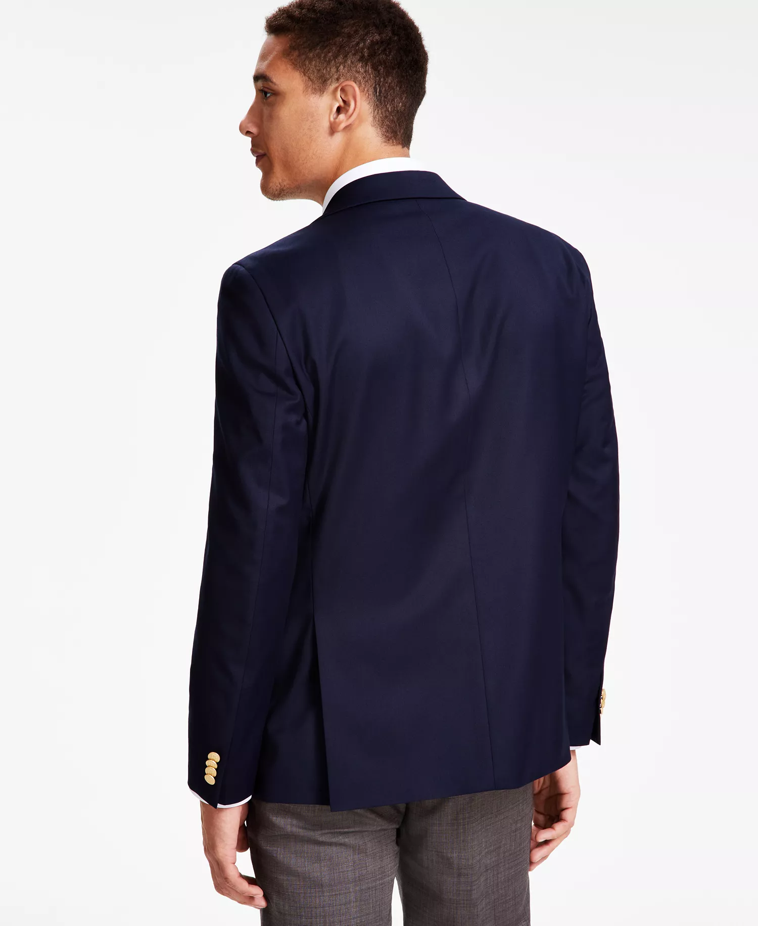 Men's Modern-Fit Solid Navy Blazer - Navy - 36R