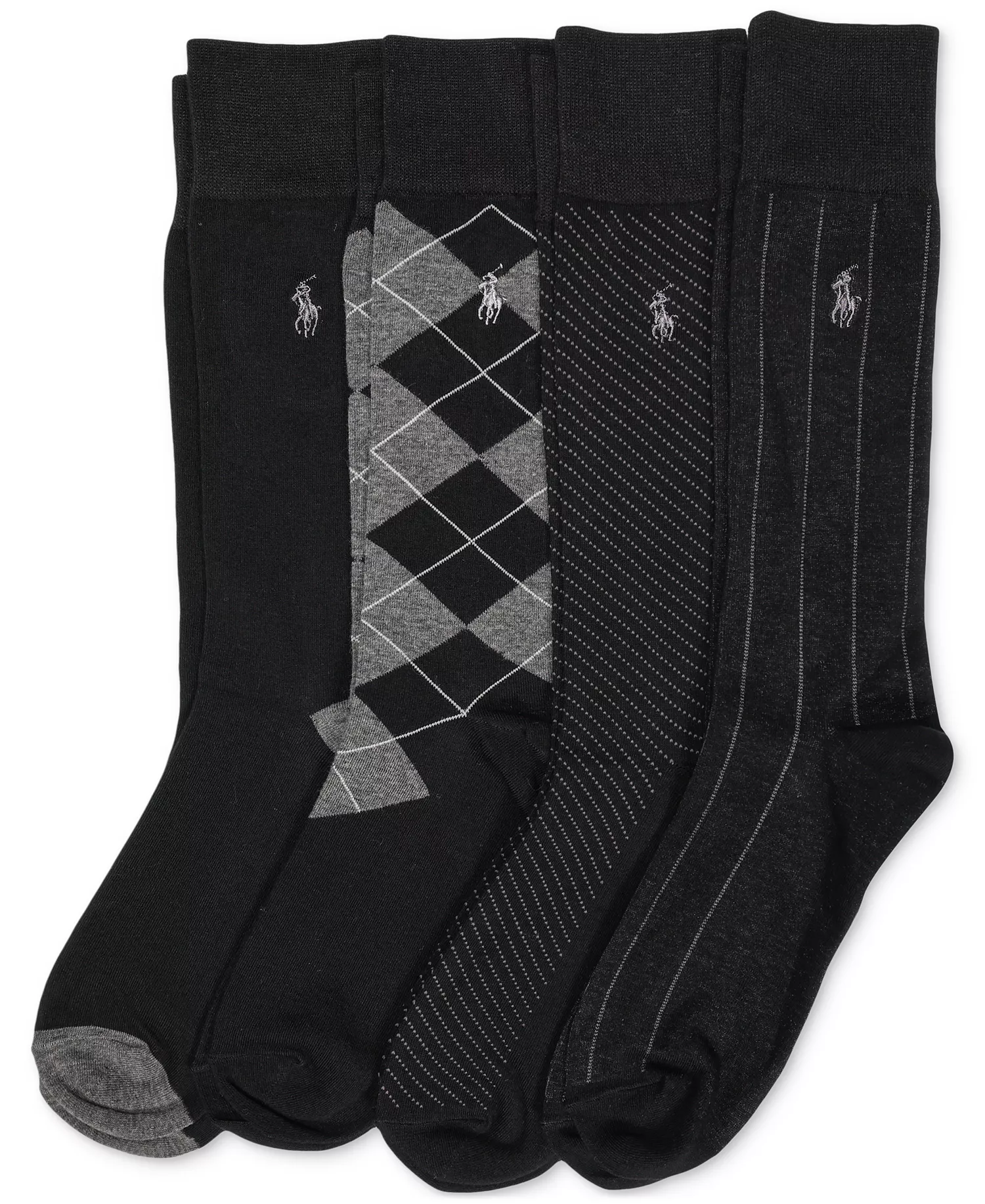 Men's Classic Multi Slack 4-Pack - Black - 10-13