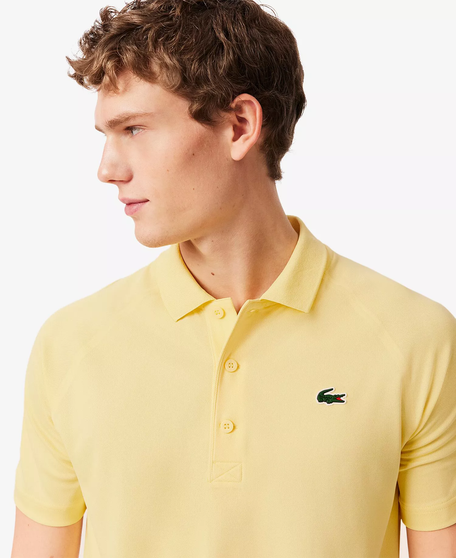 Men's Breathable Run-Resistant Interlock Polo Shirt - 107 Yellow - 2XL