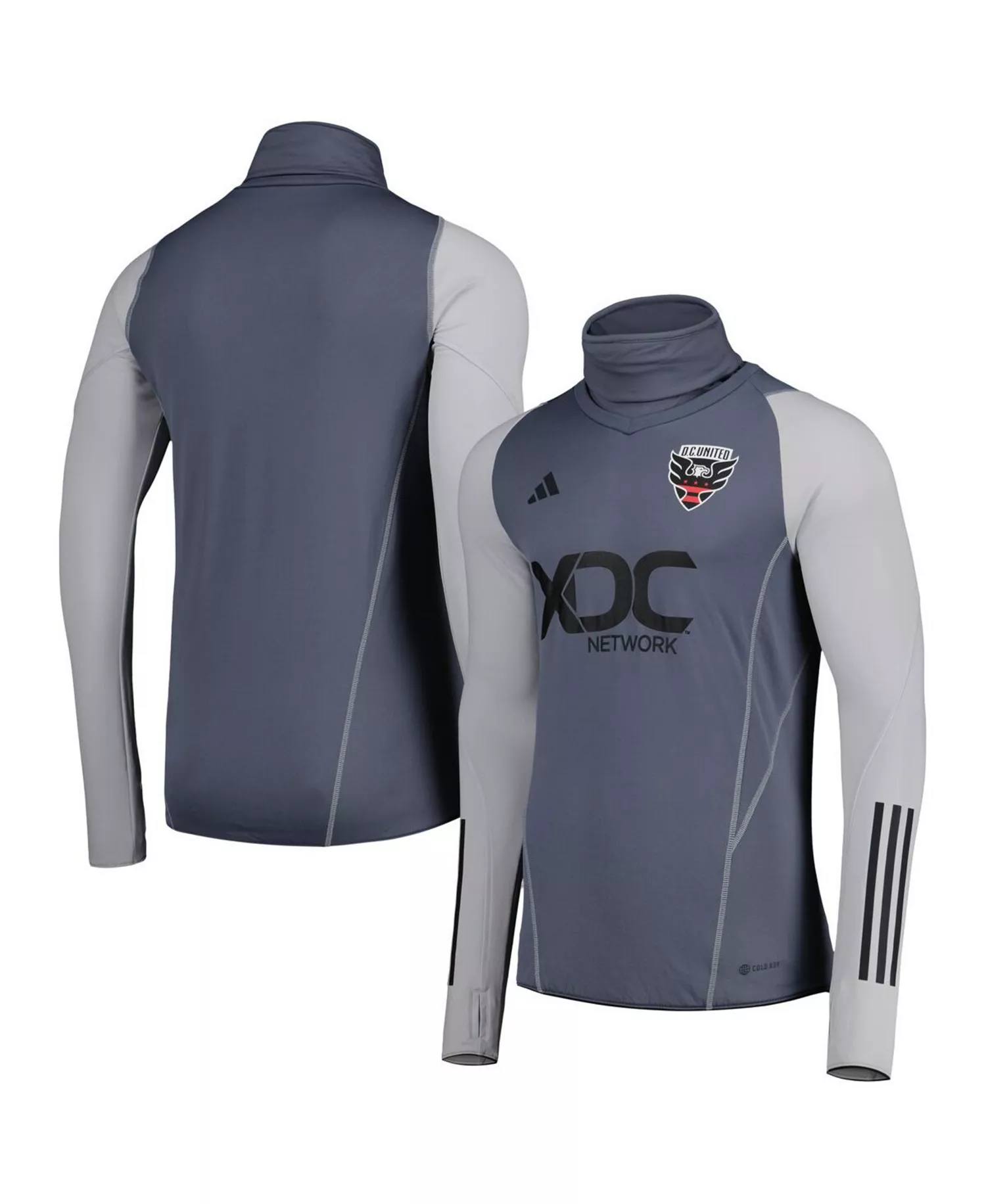 Men's Gray D.C. United Warm Raglan COLD.RDY Top - Gray - 2XL