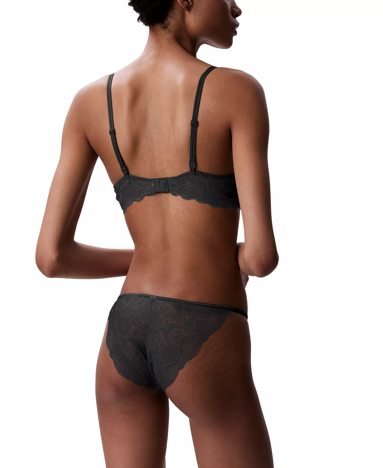 Women's Sensual Stretch Lace Lift Demi Bra QF8122 - Black - 32 - A