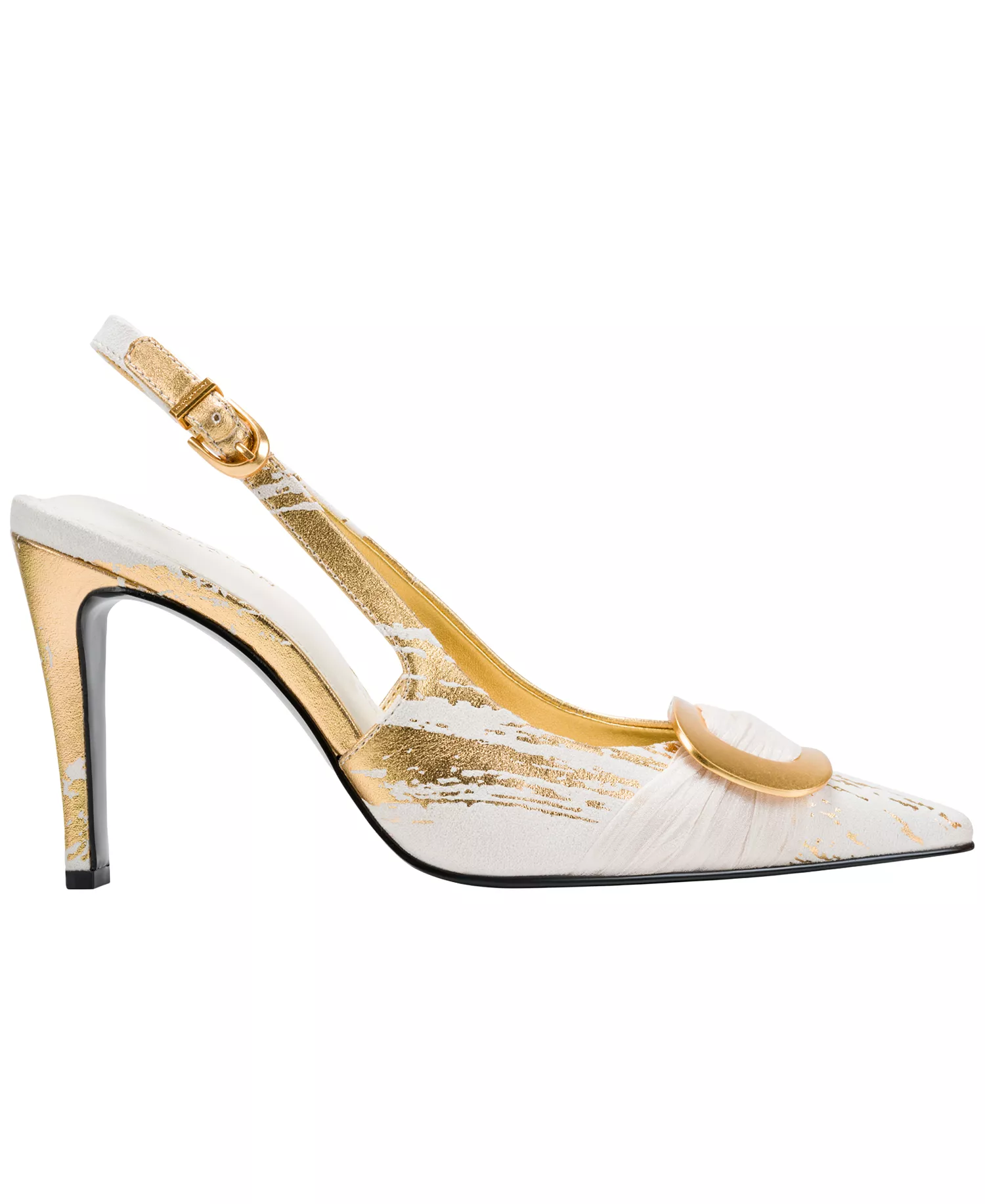 Women's Peara Slingback Pumps - Ivory/Gold - 10