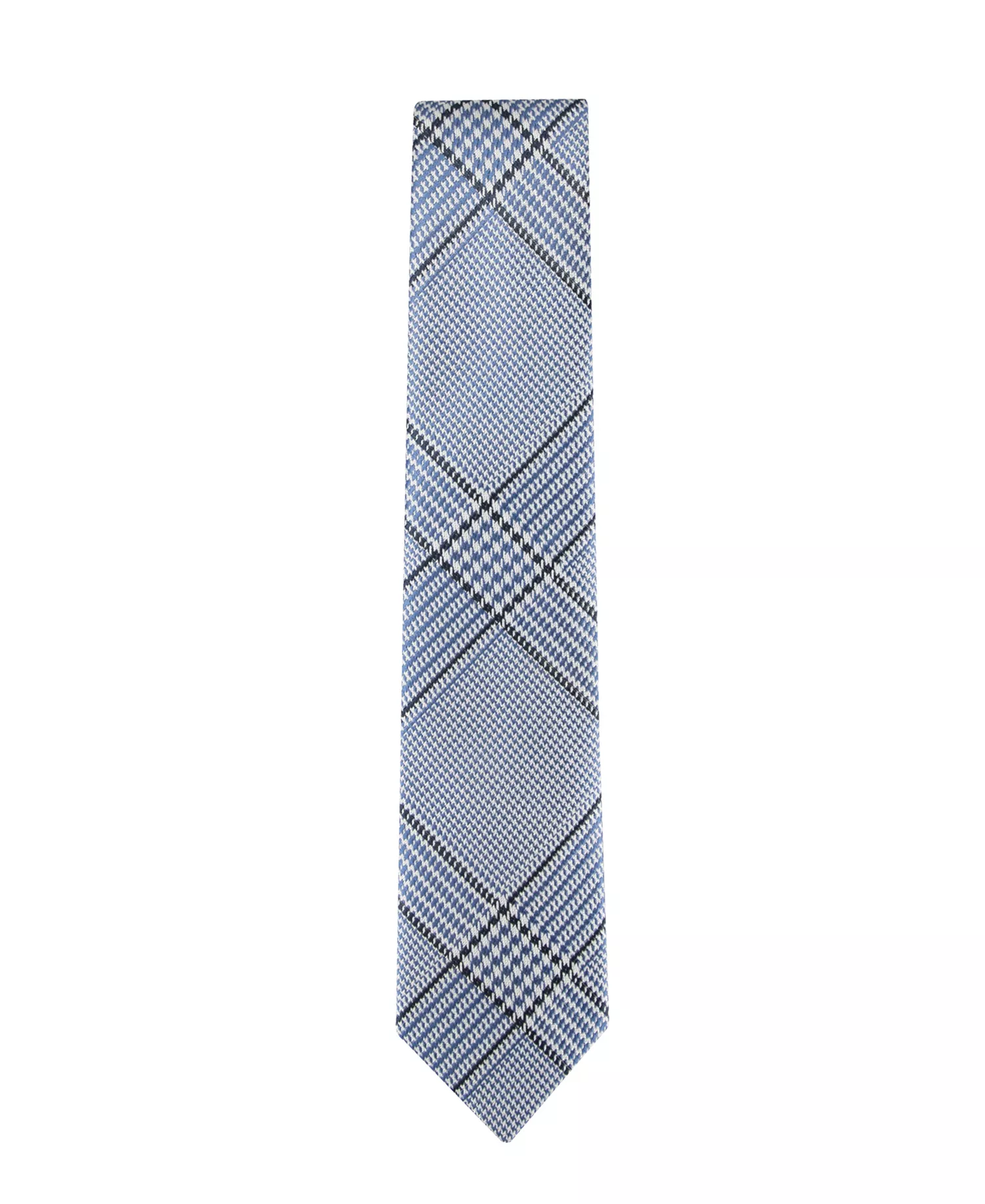 Men's Tucker Plaid Pattern Tie - Light Blue - ONE SIZE
