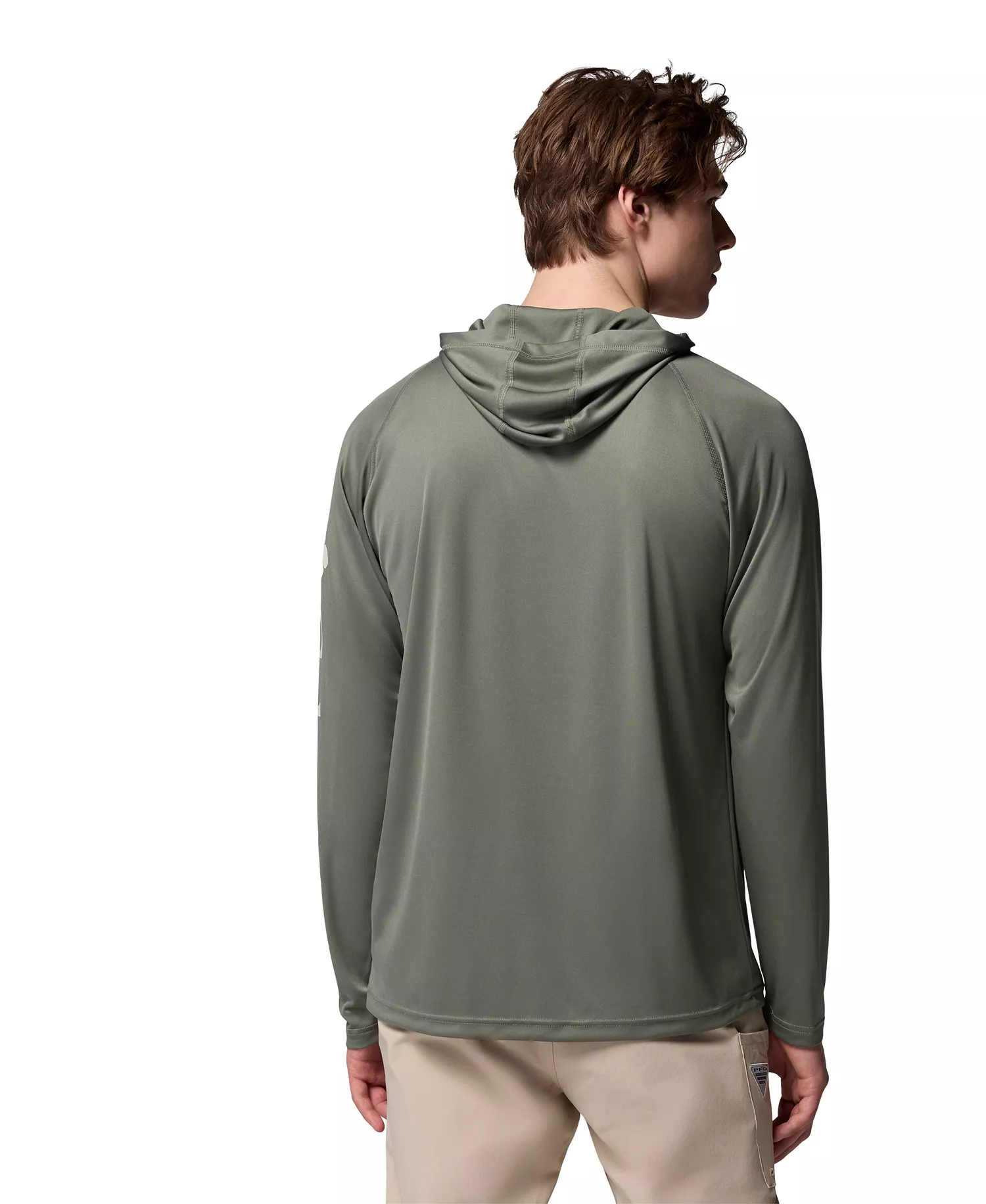 Men's Terminal Tackle Long Sleeve Hoodie - Cypress, Dark stone logo - L