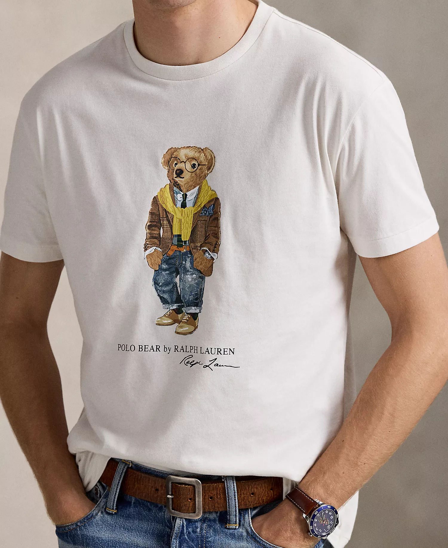 Men's Classic Fit Polo Bear Jersey T-Shirt - Nevis - 2XL