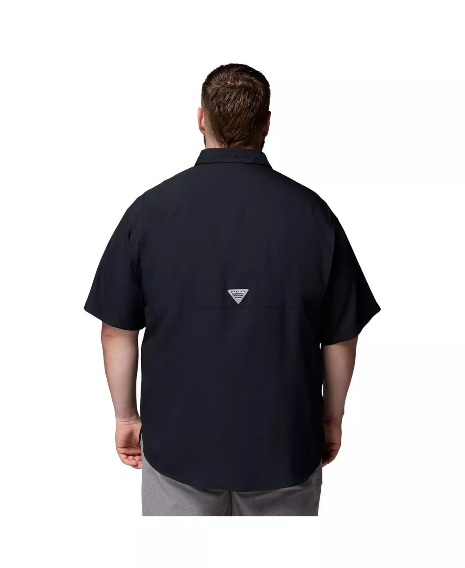 Men's Black Texas A&M Aggies Big Tall Tamiami Omni-Shade Button-Down Shirt - Black - 5XT