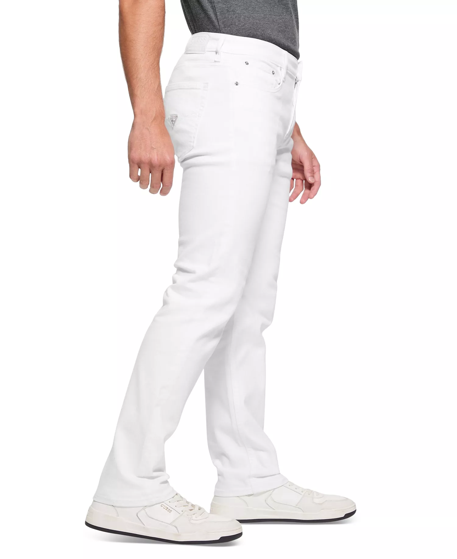 Men's Slim-Straight White Denim Jeans - Optic White - 30x30
