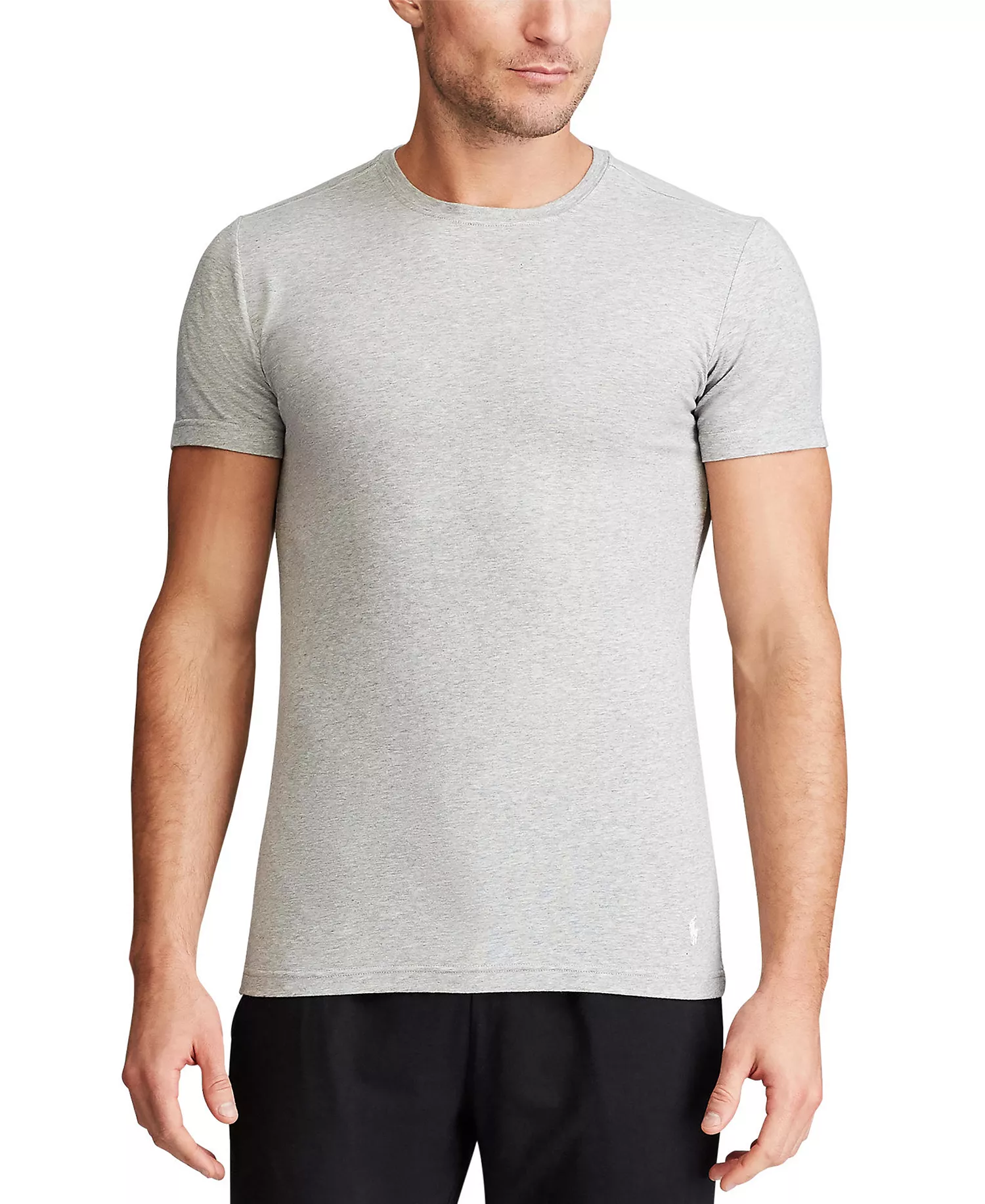 Men's 3-Pack Slim-Fit Stretch Undershirts - Black/ Grey Multi - L