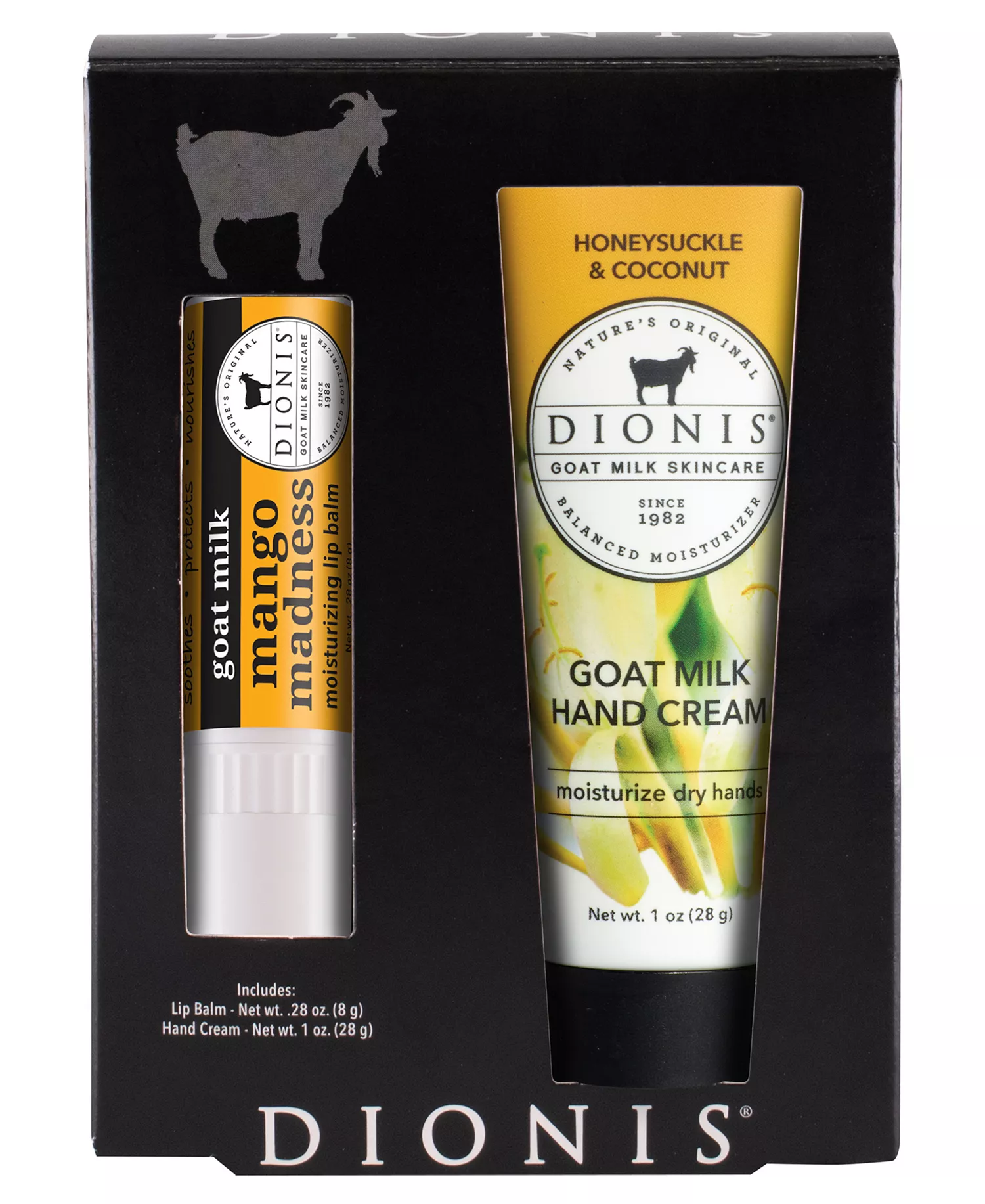 Goat Milk Honeysuckle Mango Lip Balm and Hand Cream Set - No color - No Size