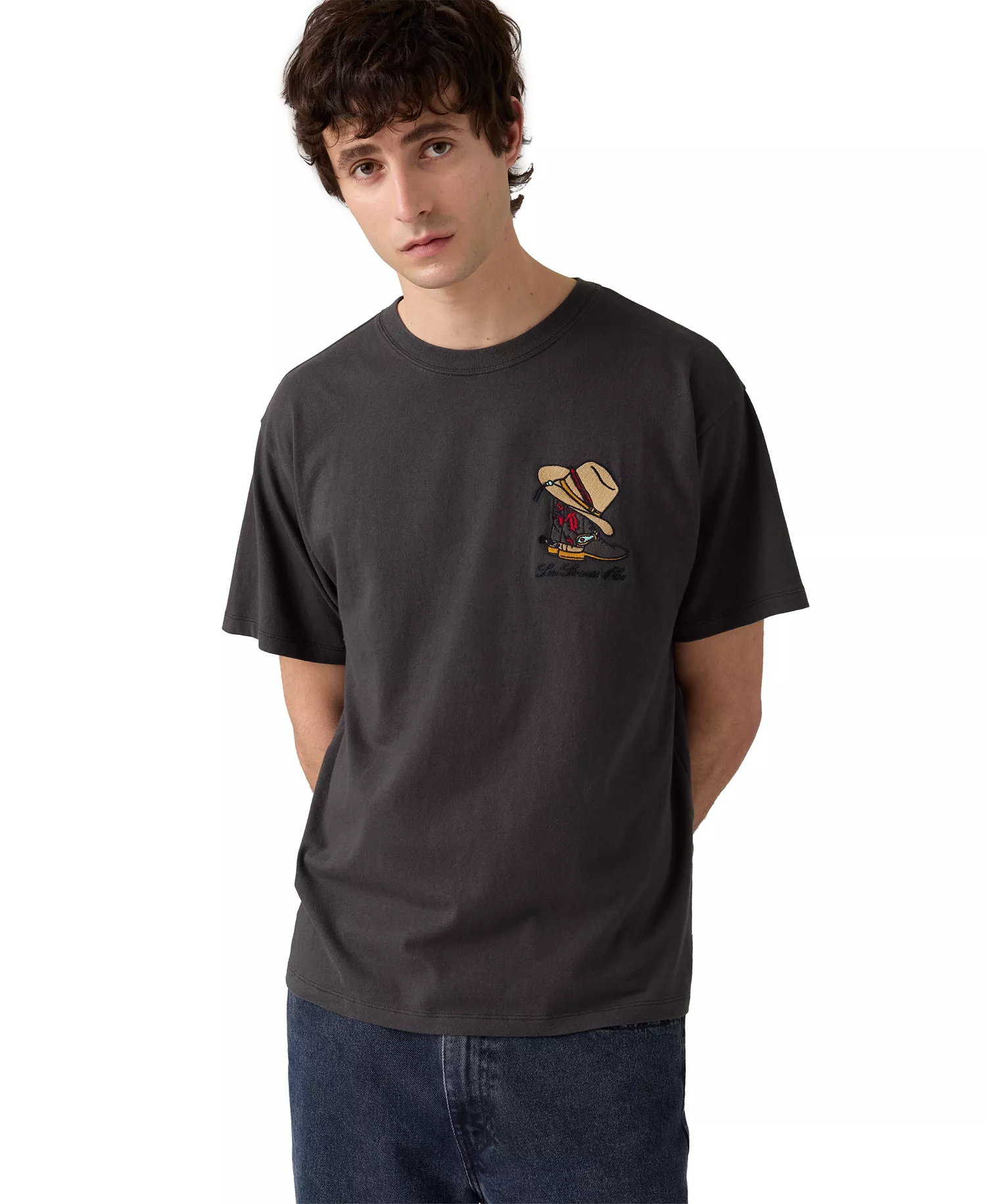 Men's Graphic Vintage Relaxed-Fit T-Shirt - Bison - 2XL