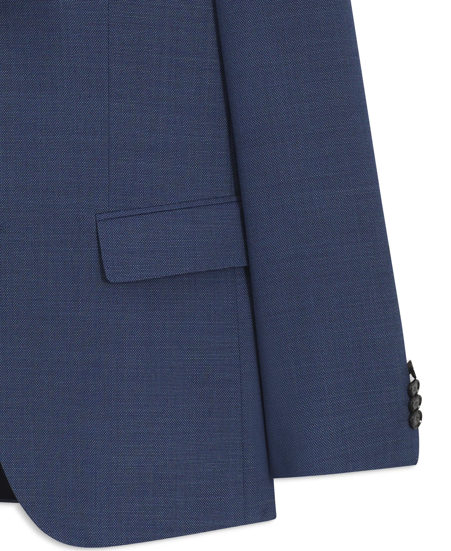 Men's Micro-Patterned Stretch Cloth Two-Piece Slim-Fit Suit - Open Blue - 38R