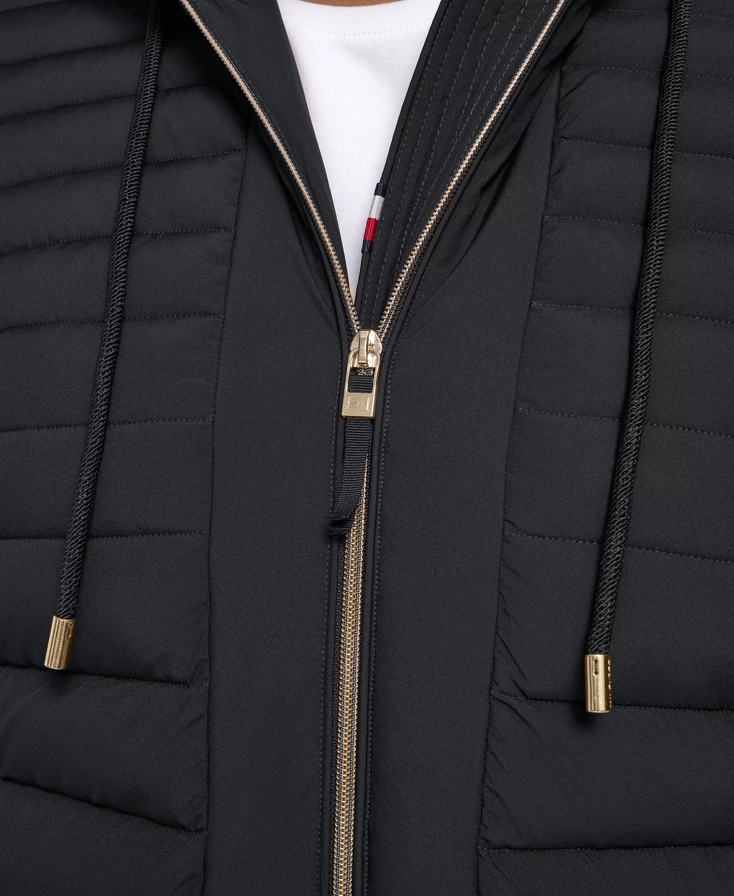 Plus Size Hooded Packable Puffer Coat - Black - 0X