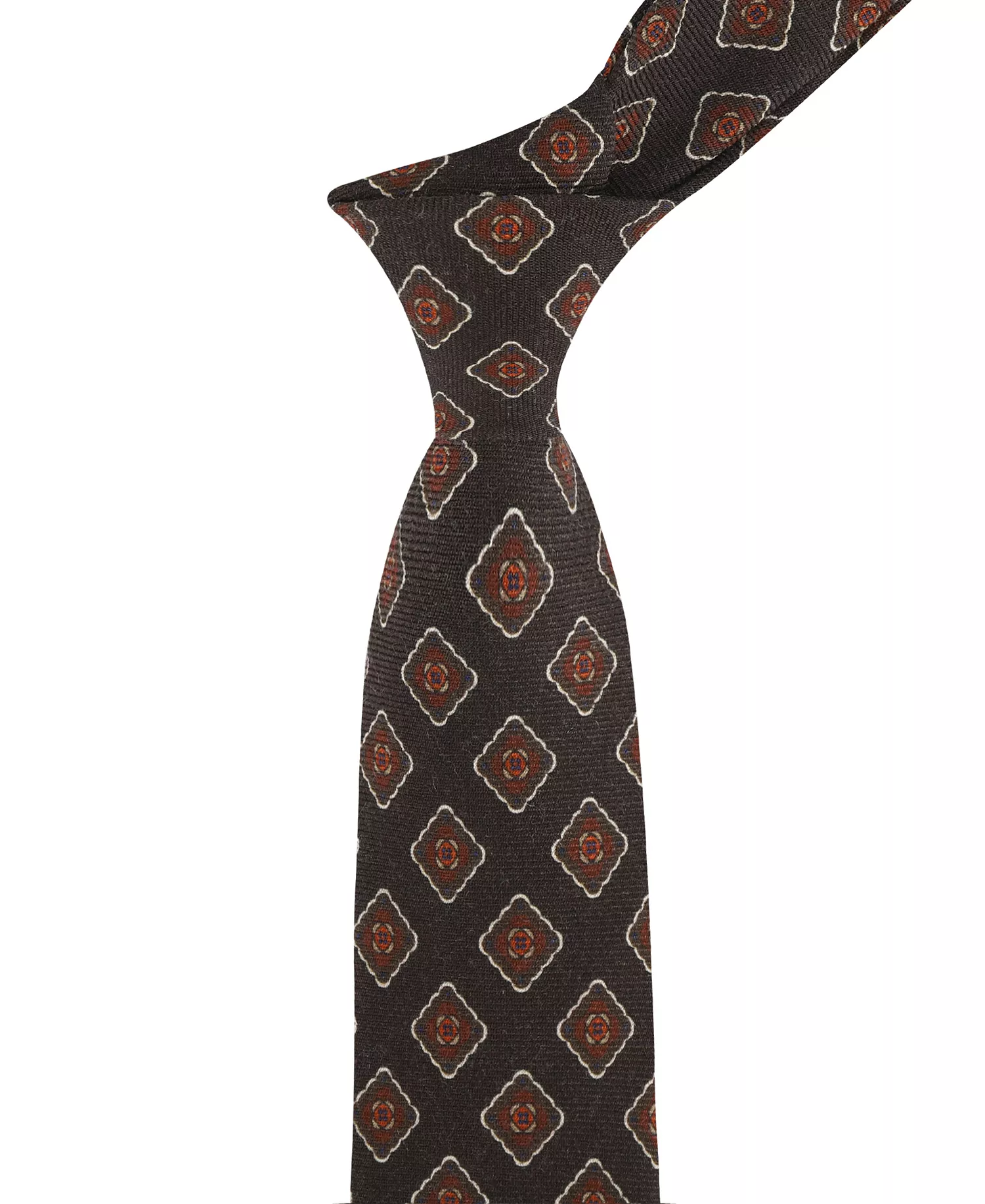 Men's Holden Medallion Print Tie - Brown - ONE SIZE