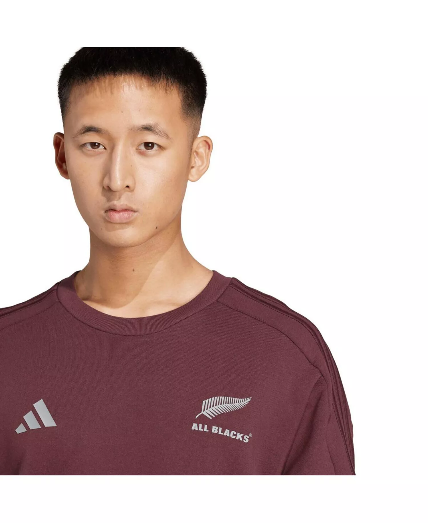 Men's Maroon New Zealand Rugby All Blacks Pullover Sweatshirt - Maroon - L