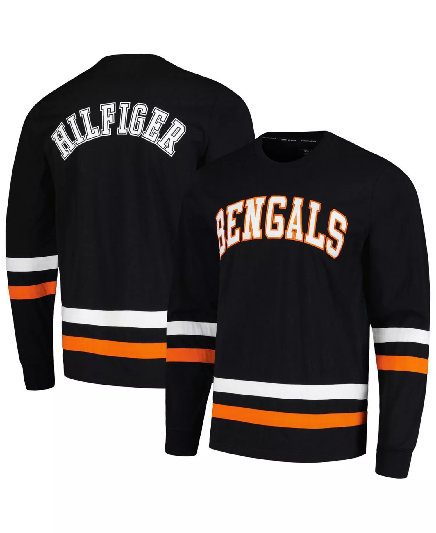 Men's Black/Orange Cincinnati Bengals Nolan Long Sleeve T-Shirt - Black, Orange - XL