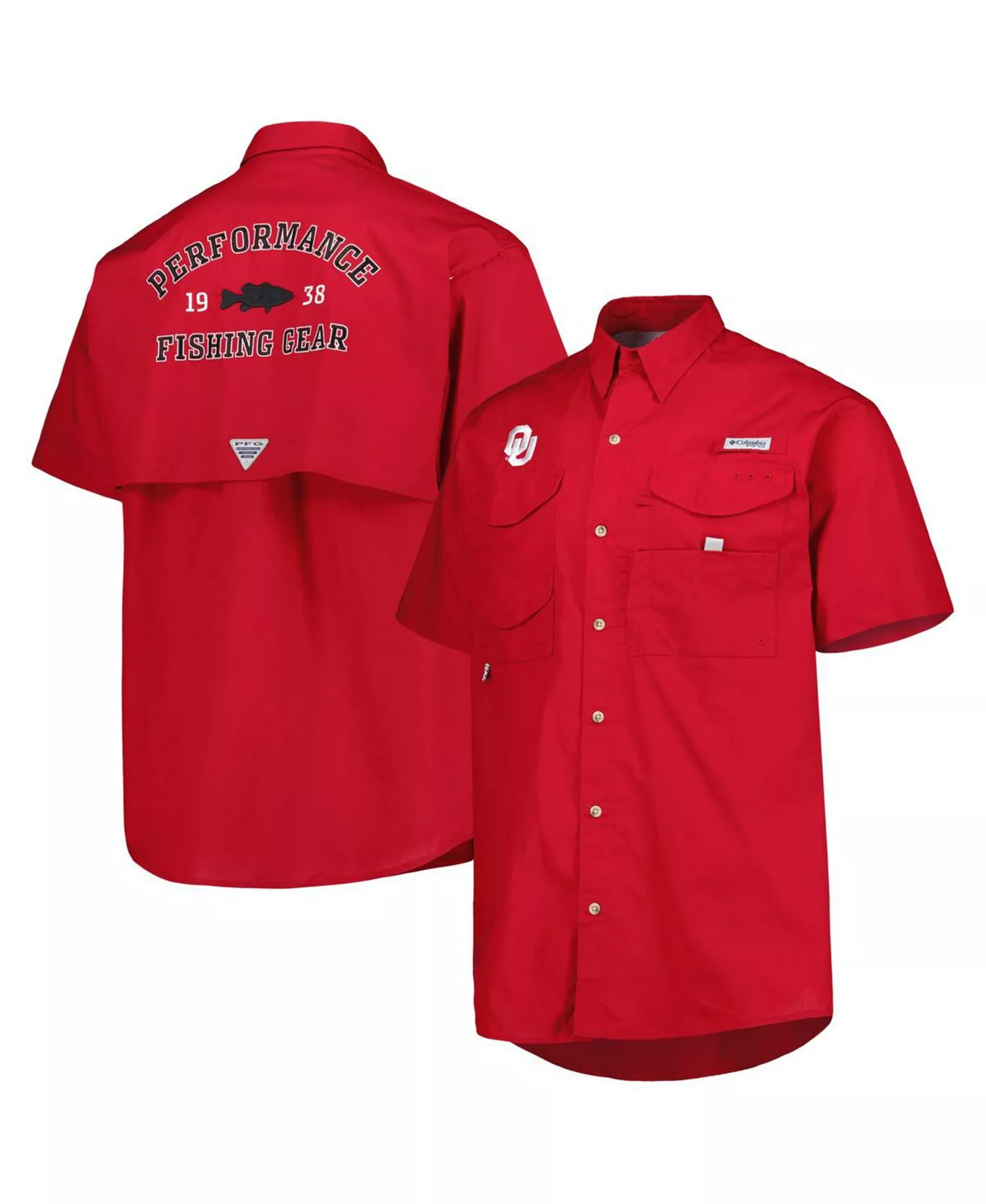 Men's Crimson Oklahoma Sooners Bonehead Button-Up Shirt - Crimson - L