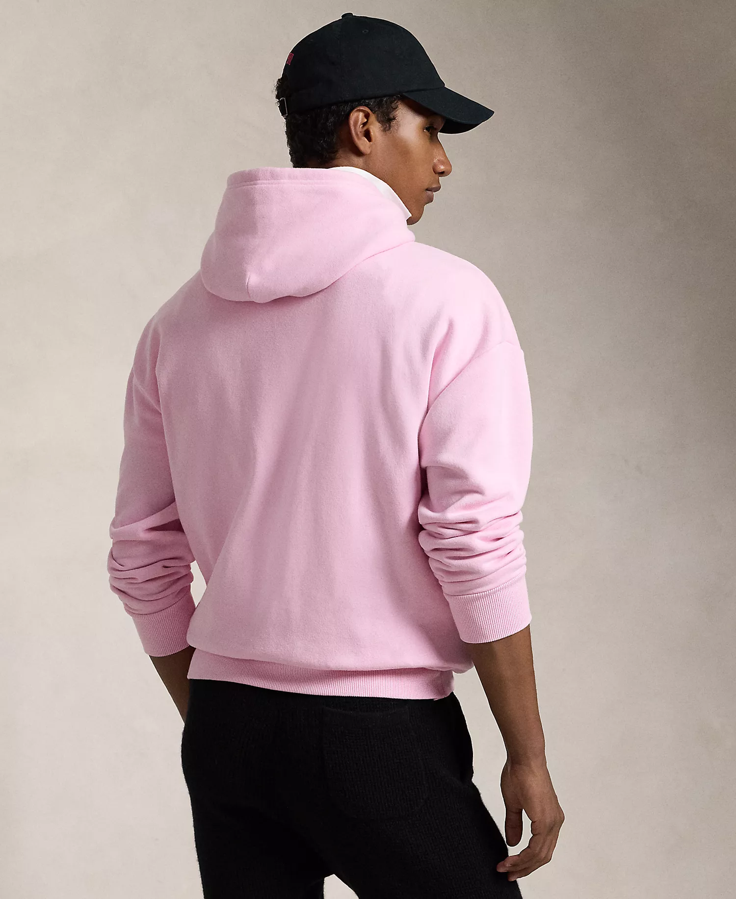Men's Pink Pony Relaxed-Fit Hoodie - Pink - XS