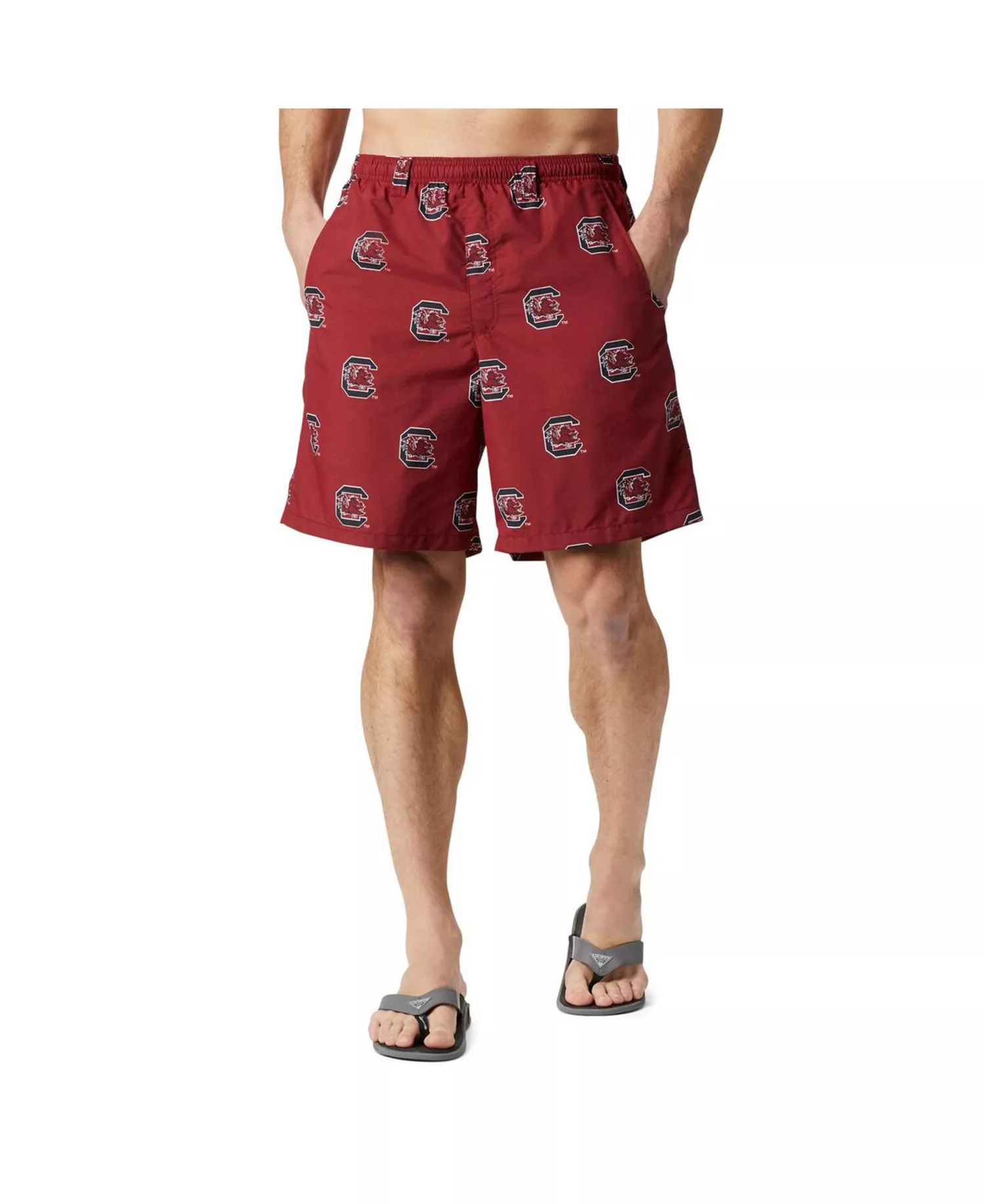 Men's Garnet South Carolina Gamecocks Backcast III Printed Shorts - Garnet - L