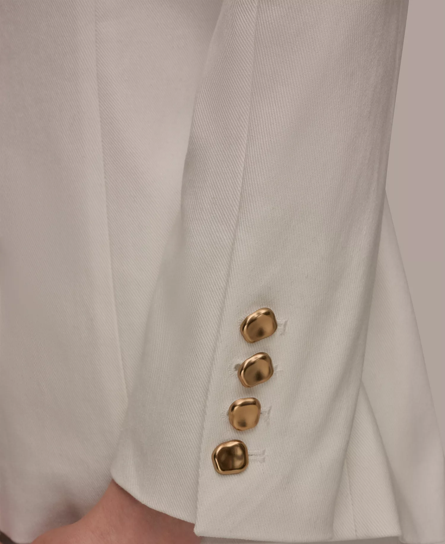 Women's Double Breasted Blazer Jacket - Cream - L