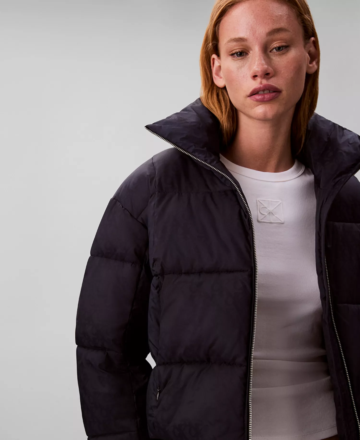 Women's Monogram Puffer Long-Sleeve Jacket - Monogram Blue - L